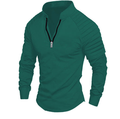 Herren Langarmshirt Sportlich Funktional Reißverschluss