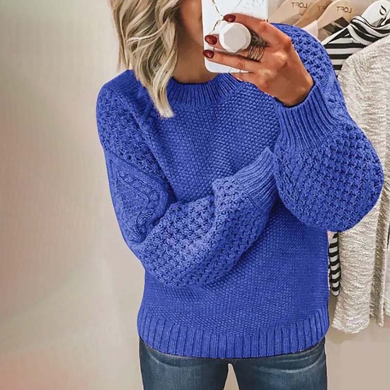 Eleganter Strickpullover Einfarbig
