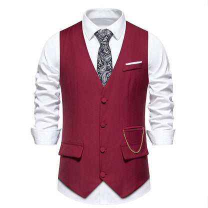 Herren Anzugsweste Elegant Modern mit Taschen
