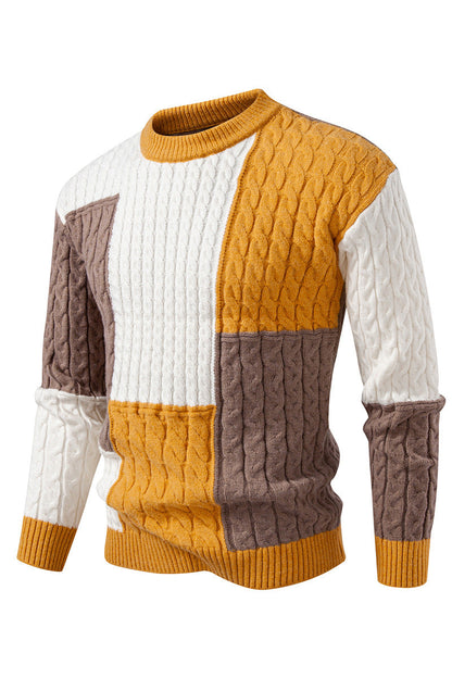 Modischer Herren Pullover Farbblock Design