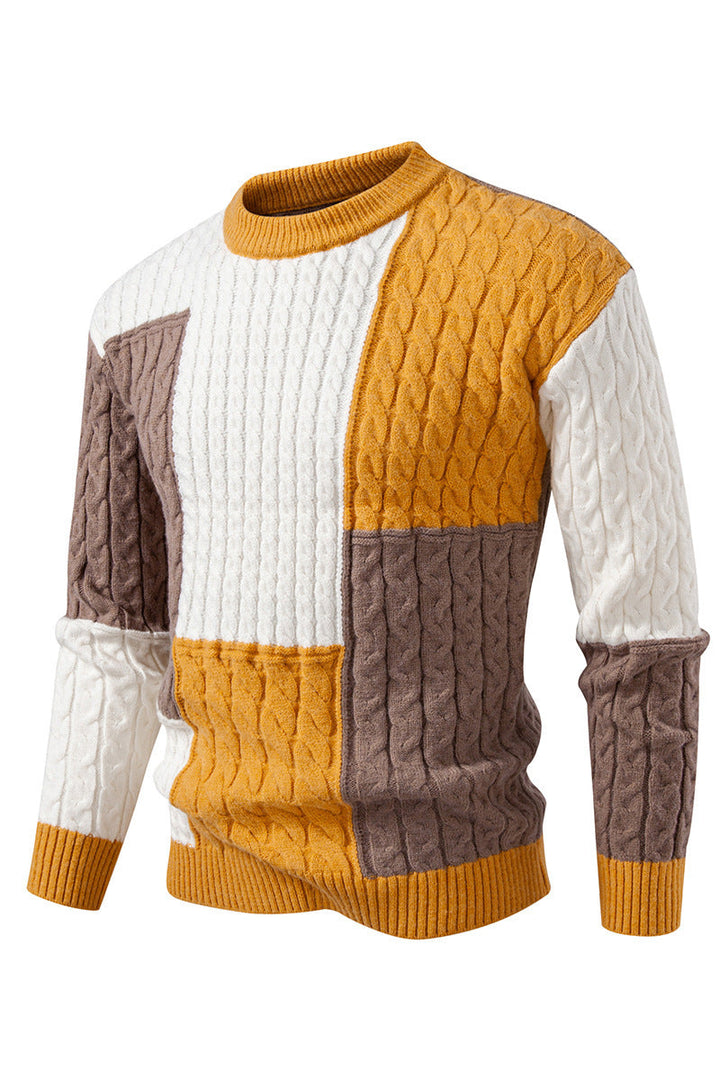 Modischer Herren Pullover Farbblock Design