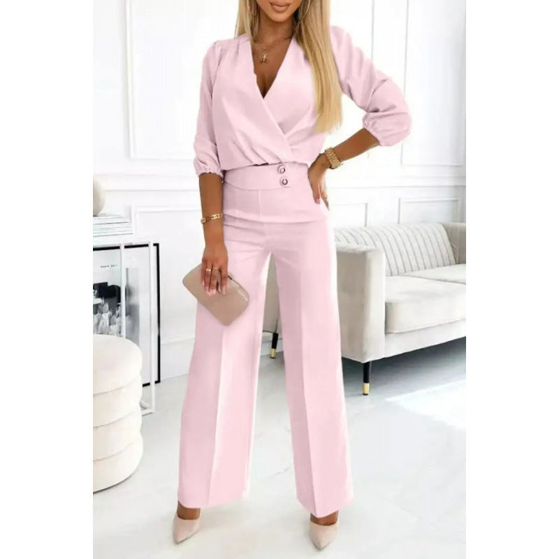 Damen Jumpsuit Elegant Weite Beine Abendkleid