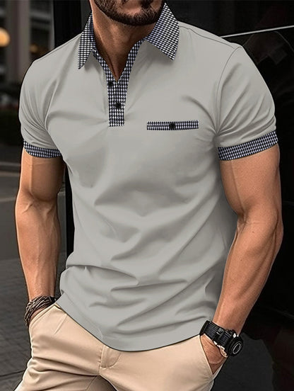 Herren Polo-Shirt Klassisch Weiß