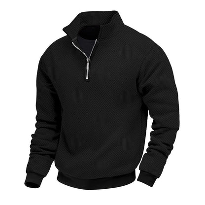 Herren Strickpullover Stehkragen Modern Reißverschluss