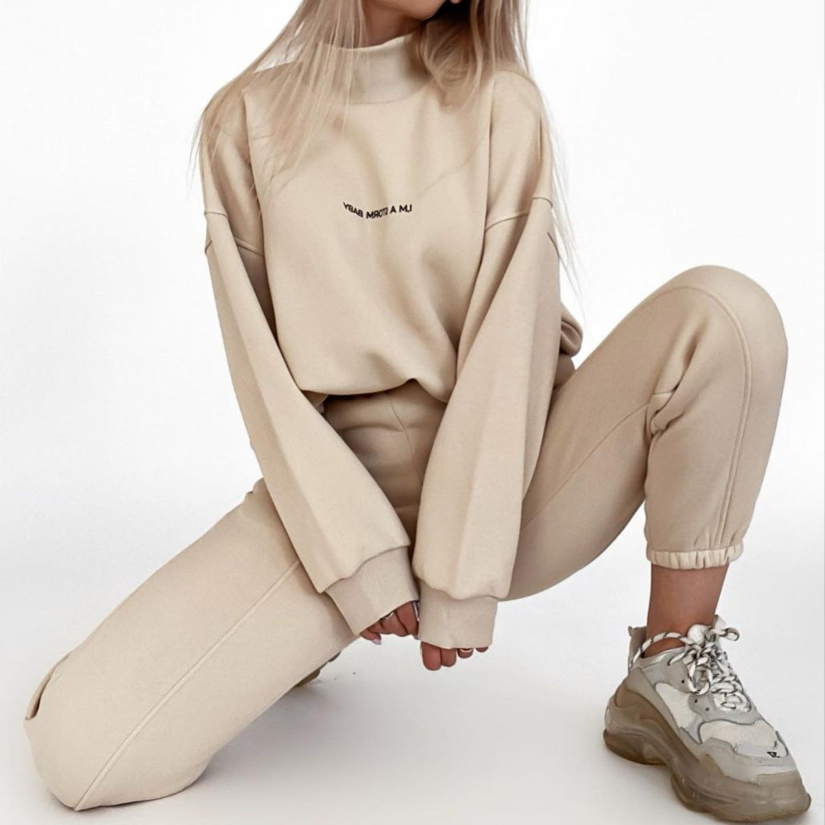 Damen Sportanzug JoggingSet Bequem Oversized
