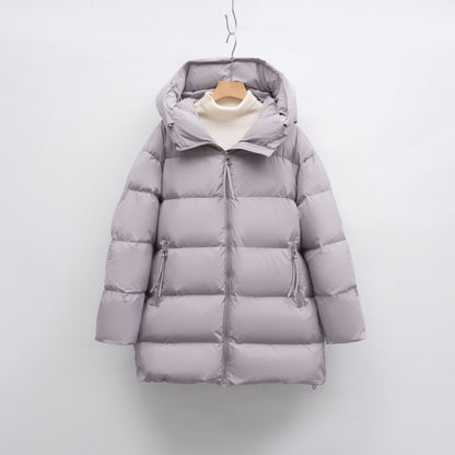 Damen Winterjacke Oversized Kapuze Modern Stil