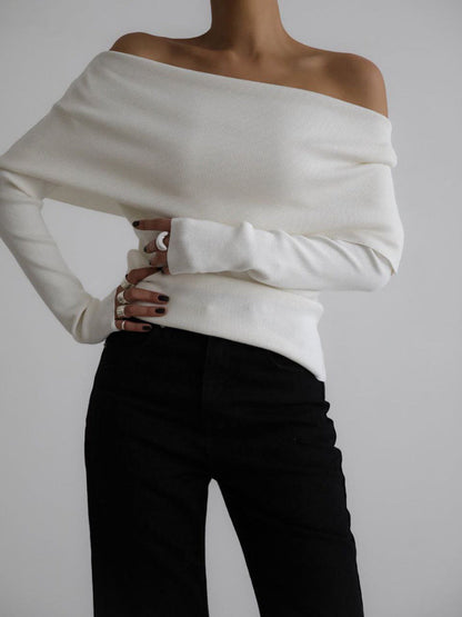 Damen Oberteil Elegant Off-Shoulder Frauen Top