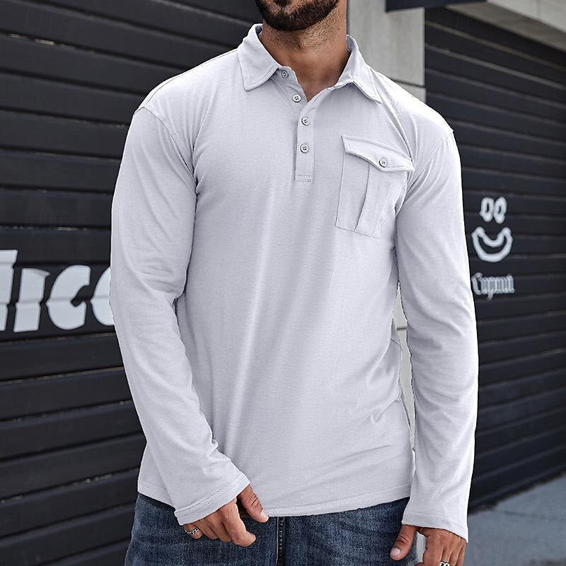 Herren Hemd Lange Ärmel Moderner Stil