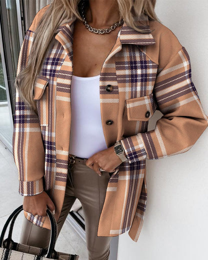 Damen Oversized Flanell Hemdenjacke Weich und Bequem