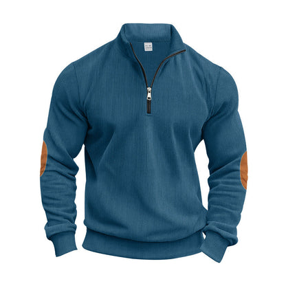 Herren Strickpullover Modern Reißverschluss Elegante Optik