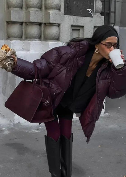 Stylische Übergrößen Pufferjacke Gloss - IdealeKleiden