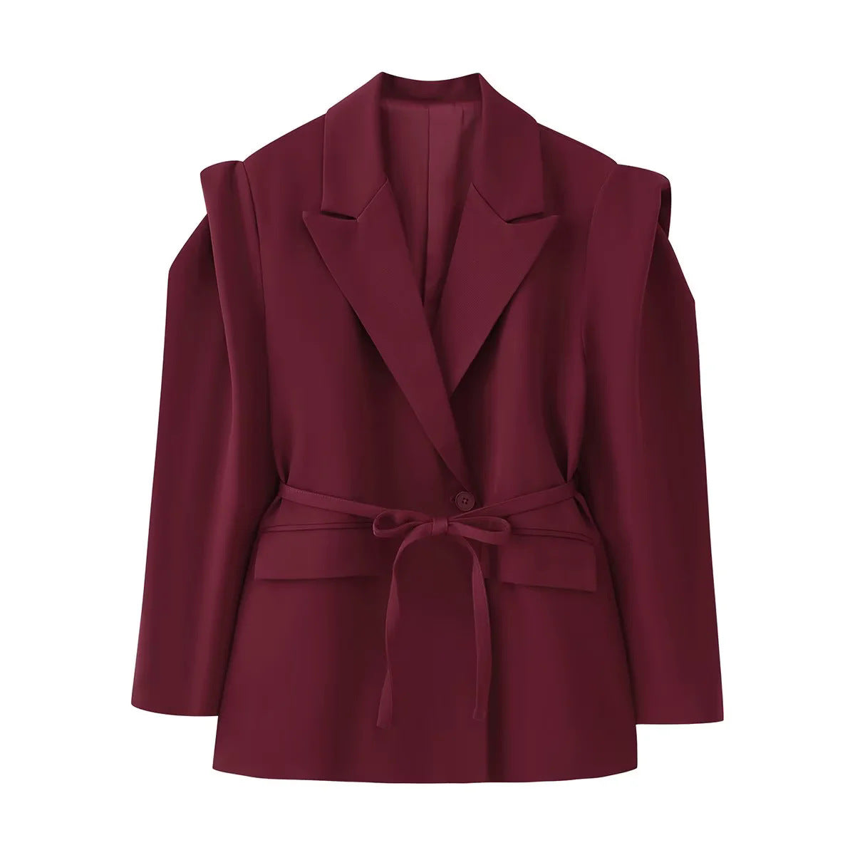 Damen Oversized BlazerJacke Elegant mit Gürtel