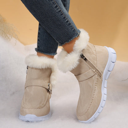 Damen Winterstiefel Weich Kunstfell Elegantes Design