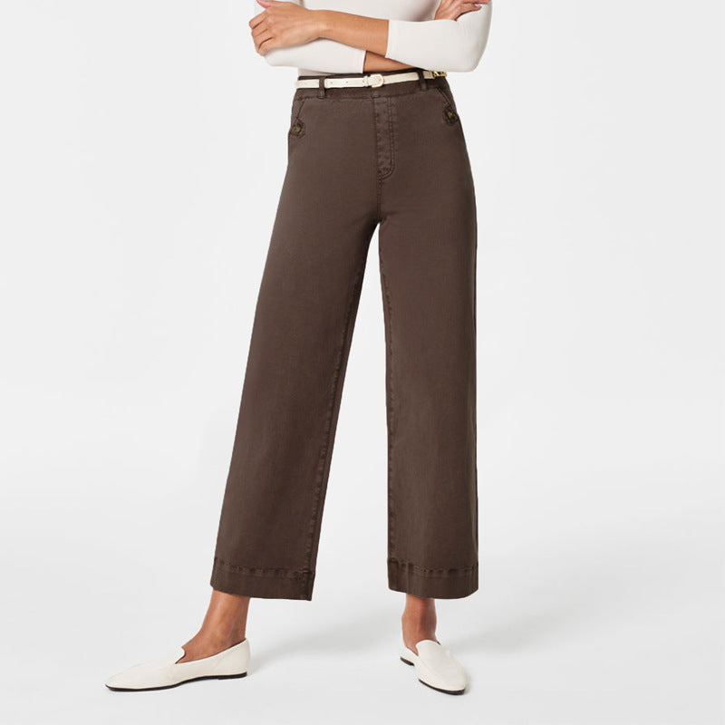 Damen Hose Weit Bequem Elegant Geschnitten