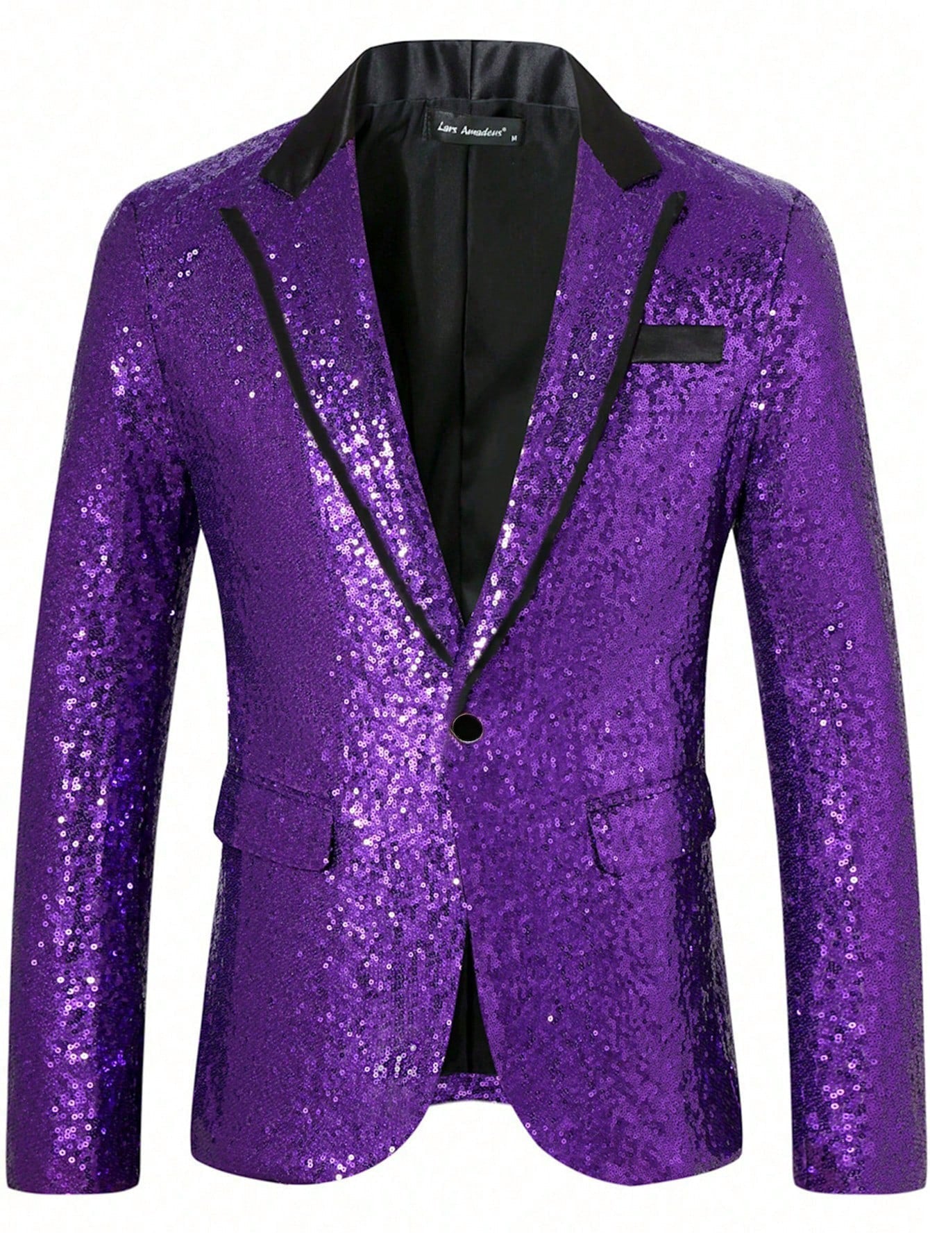 Herren Pailletten Blazer Elegant Abendwear