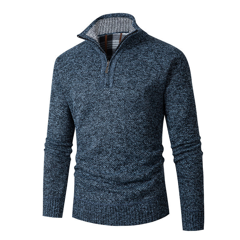 Herren Pullover Hochkragen Reißverschluss Praktisch