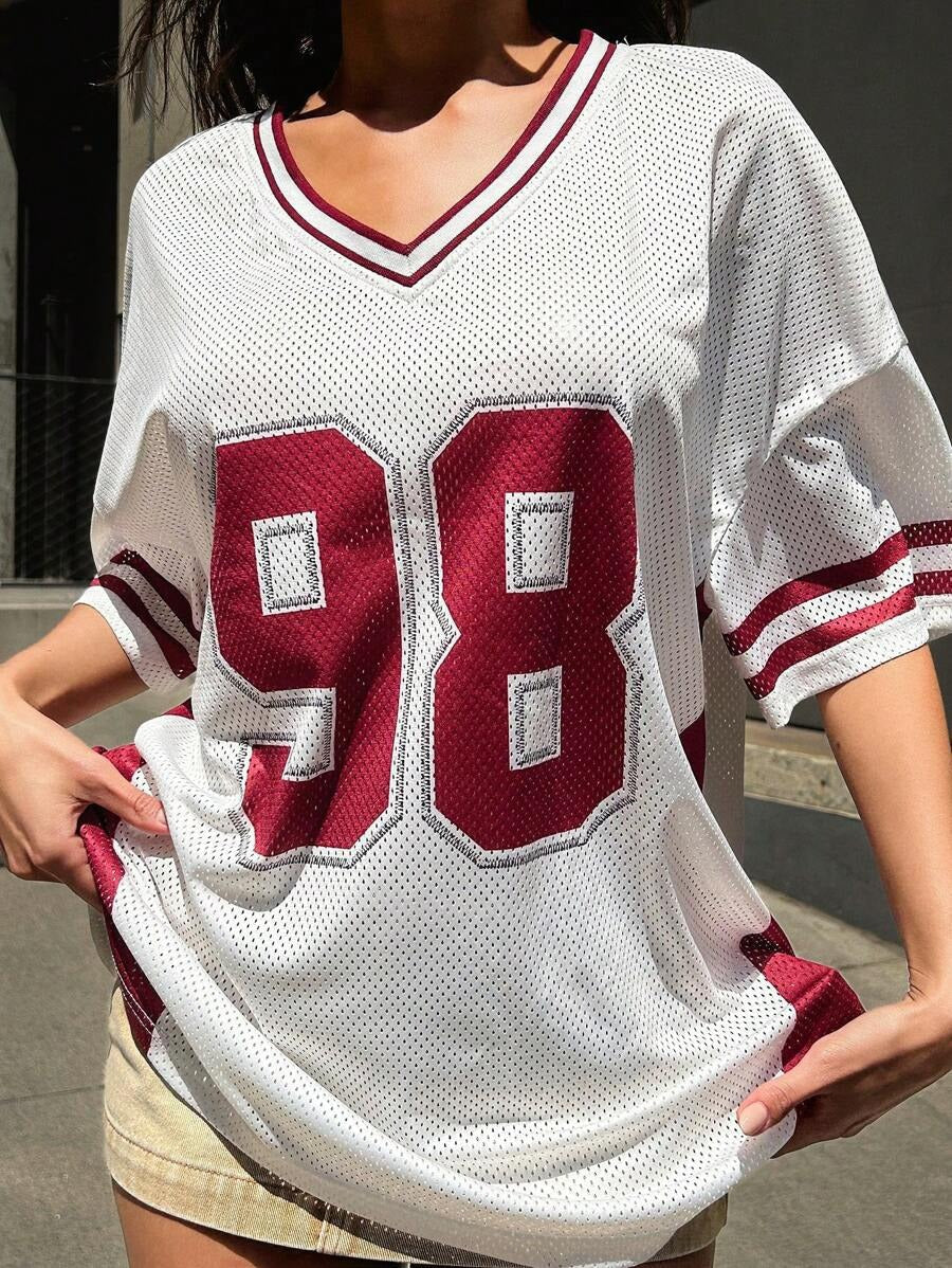 Damen Fußball Trikot Sportlich Leicht atmungsaktiv
