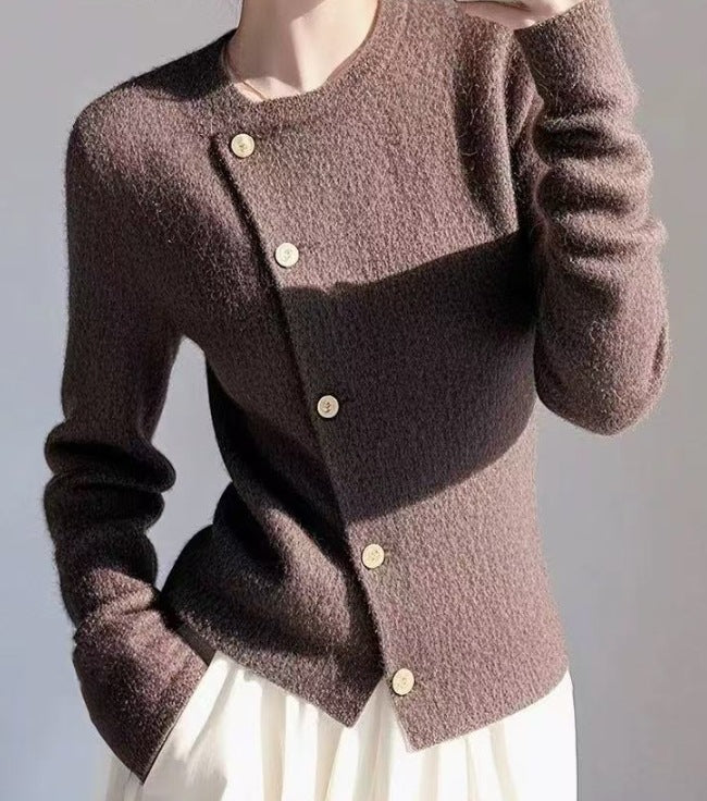 Damen Elegant Kleid Blazer-Style Goldene Knöpfe - IdealeKleiden