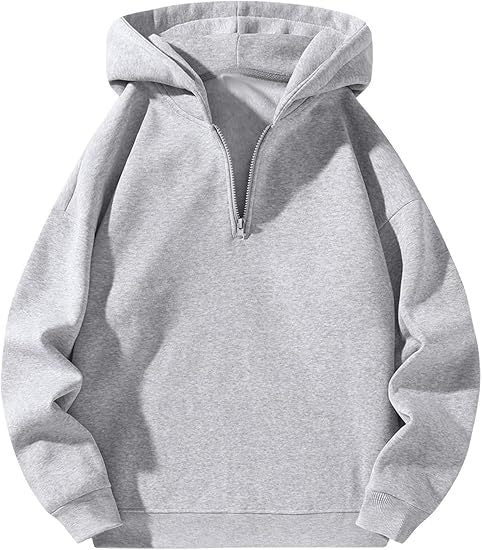 Herren Sportpullover Kapuze Halbzipper