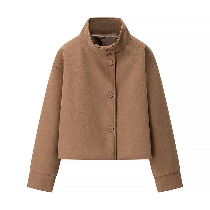 Damen Kurzjacke Elegant Stehkragen Modern