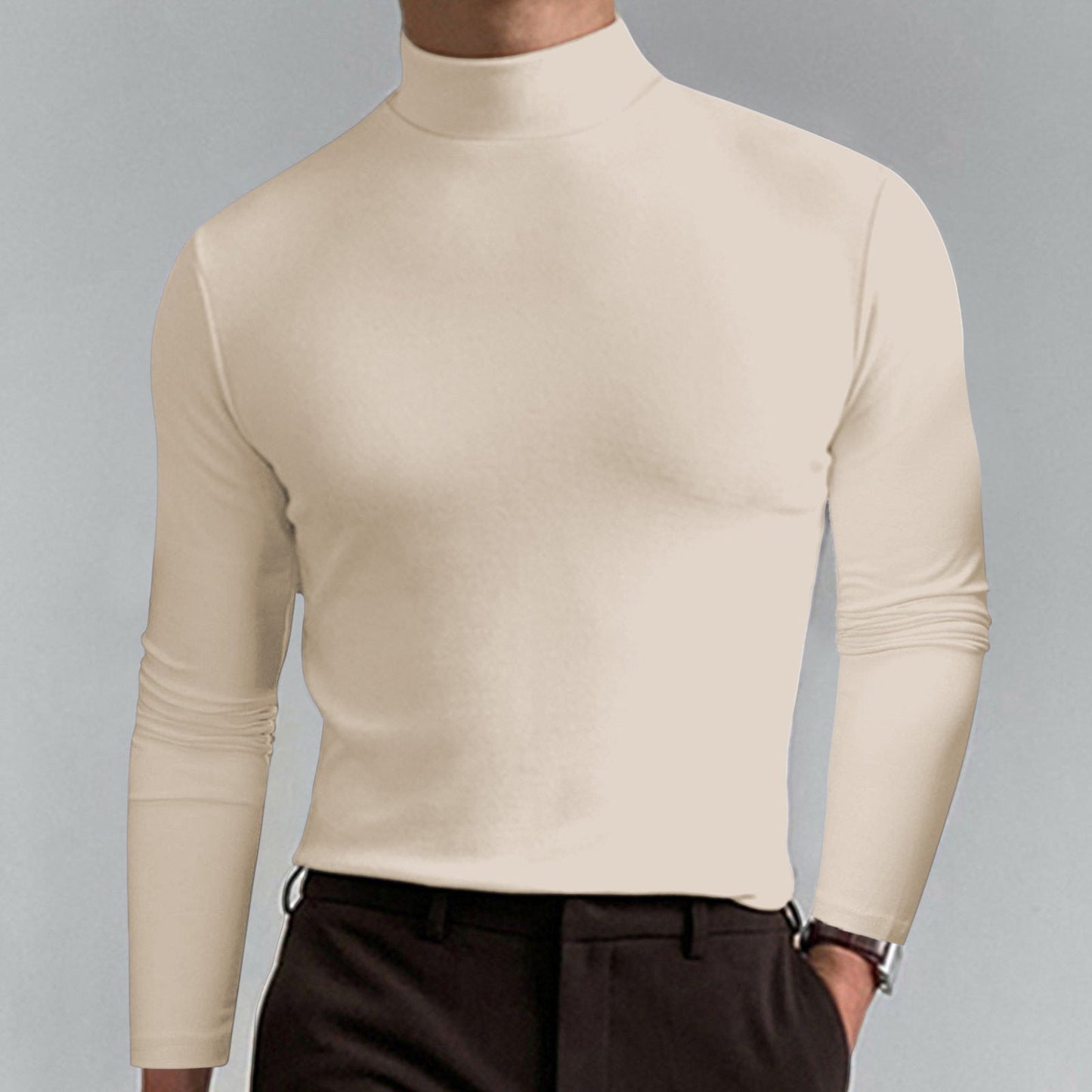Herren Rollkragenpullover Schick Modern