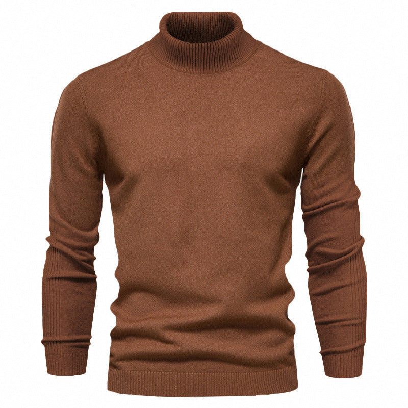 Herren Rollkragenpullover Feinwolle Elegantes Design