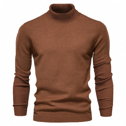 Herren Rollkragenpullover Feinwolle Elegantes Design