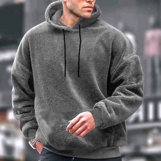 Herren Hoodie Weich Fleece Bequem - IdealeKleiden