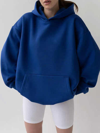 Großer Damen Hoodie Kuschelig Weich Mit Kängurutasche