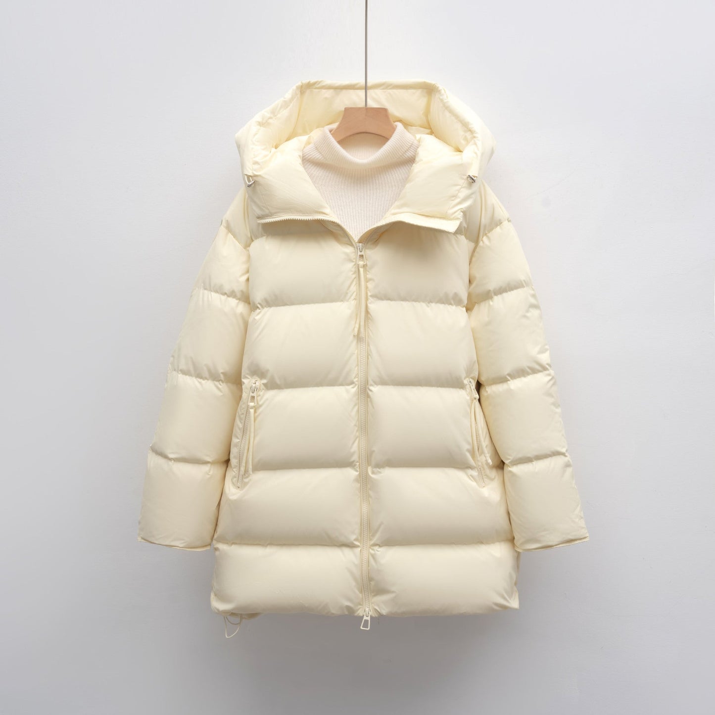Damen Winterjacke Oversized Kapuze Modern Stil