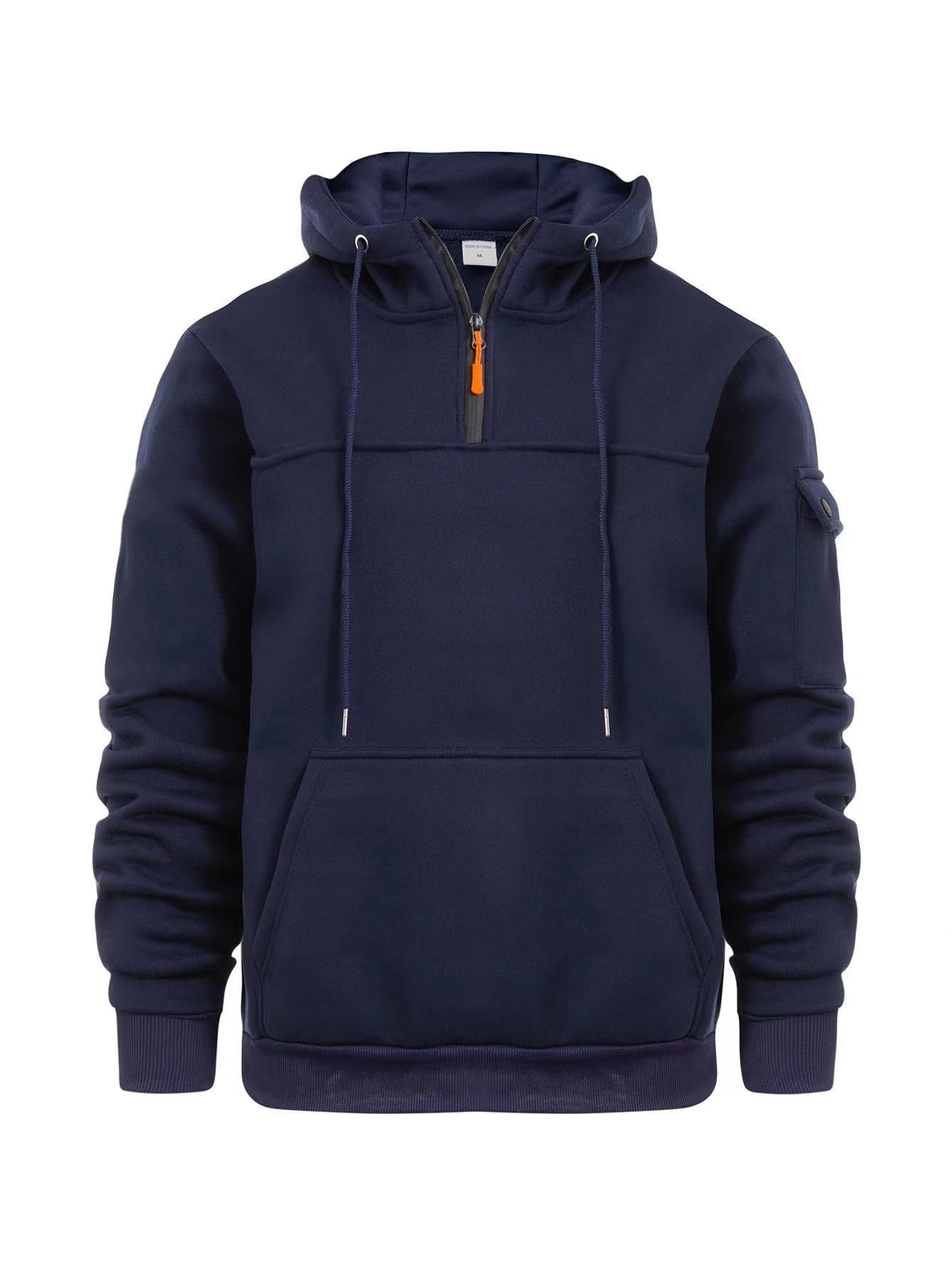 Herren Hoodie Sportlich Mit Taschen