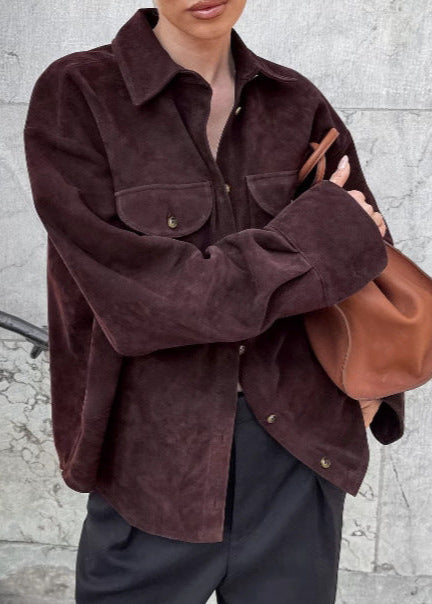 Stylische Overshirt aus Wildleder Modern