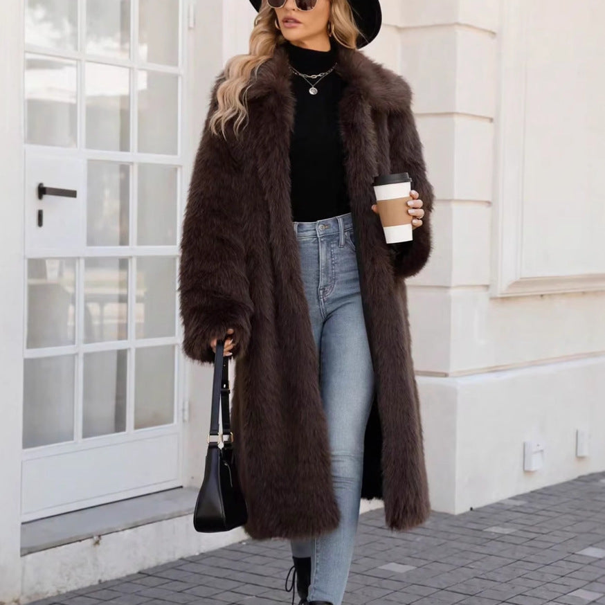 Damen Eleganter Langmantel Modern Chic