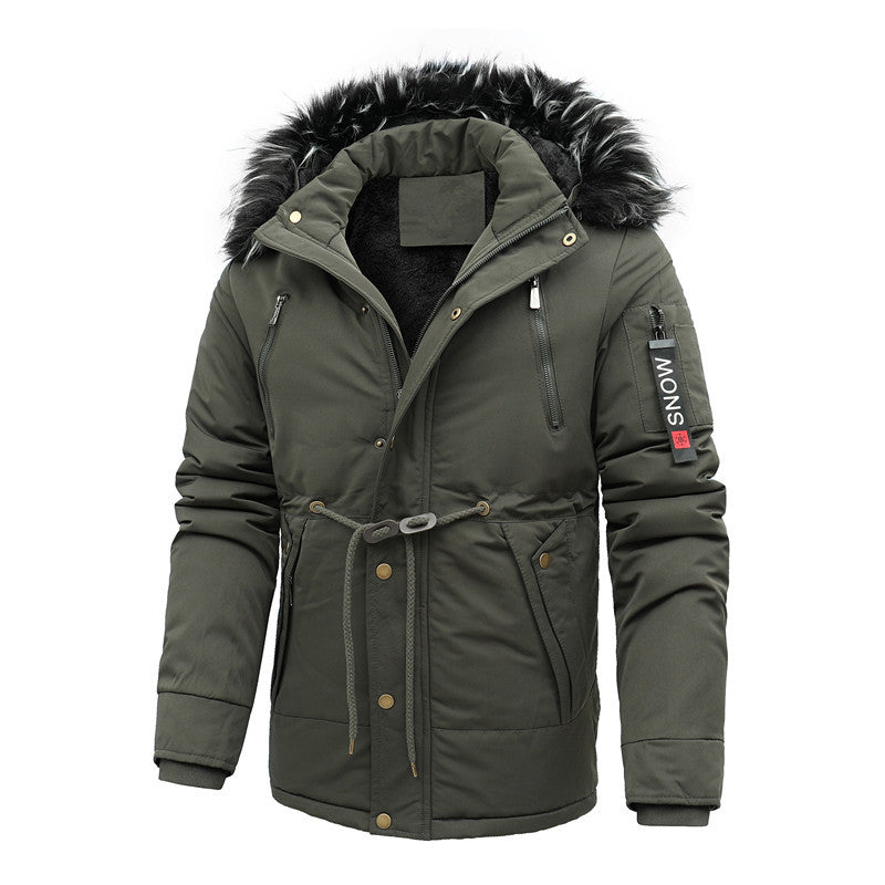 Herren Outdoorjacke Isoliert Wasserdicht Mit Abnehmbarer Kapuze