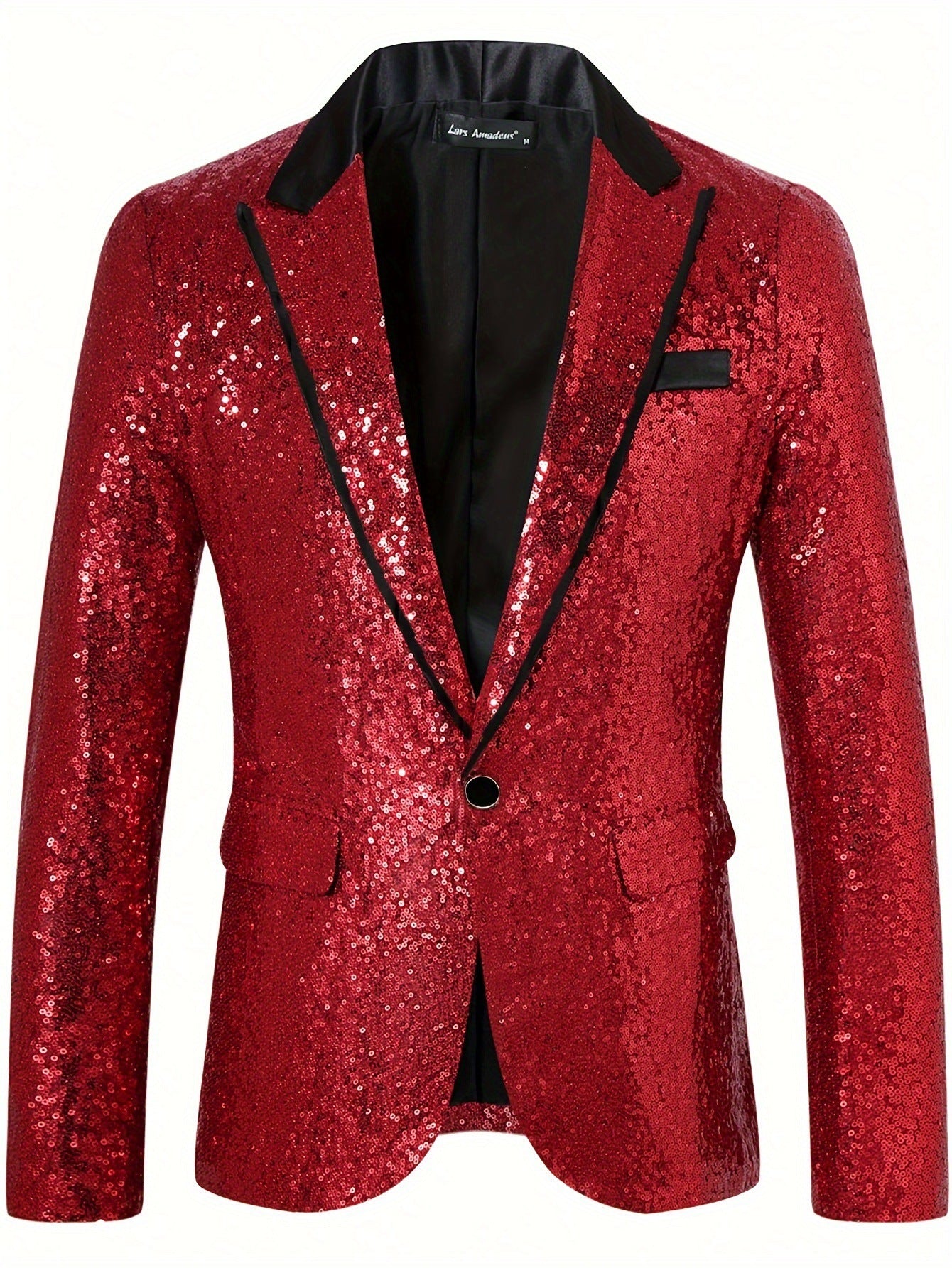 Herren Pailletten Blazer Elegant Abendwear
