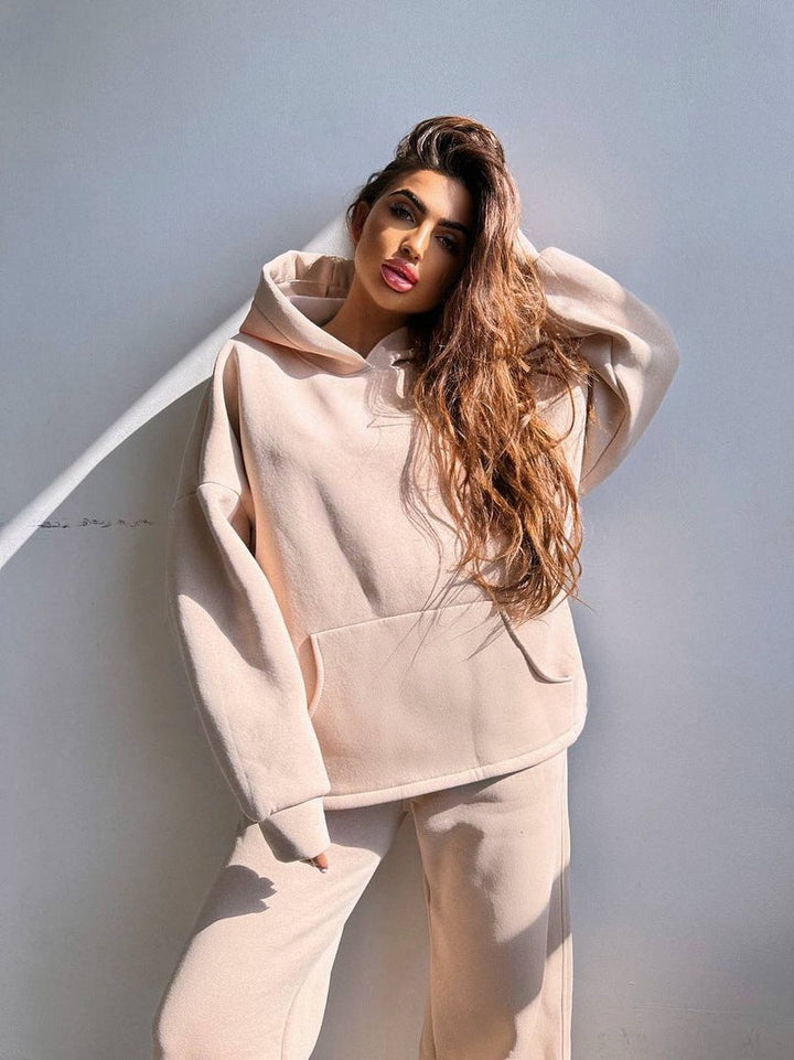 Damen Hoodie Oversized &amp; Weite Jogginghose Set