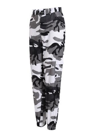 Damen Cargohose Camo-Style Praktisch Elastisch