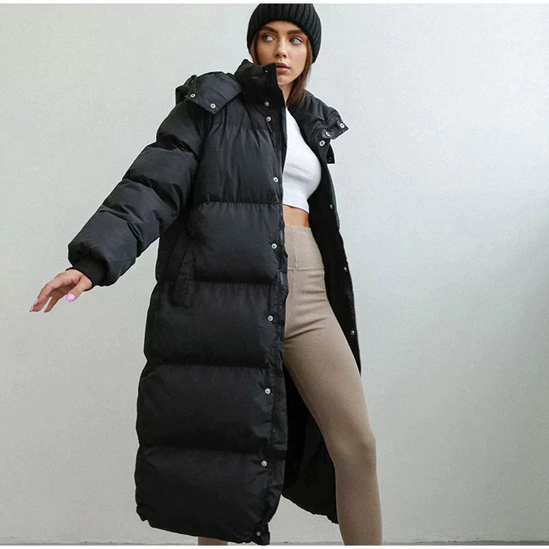Warmes Daunenkleid Wintermantel Frauen