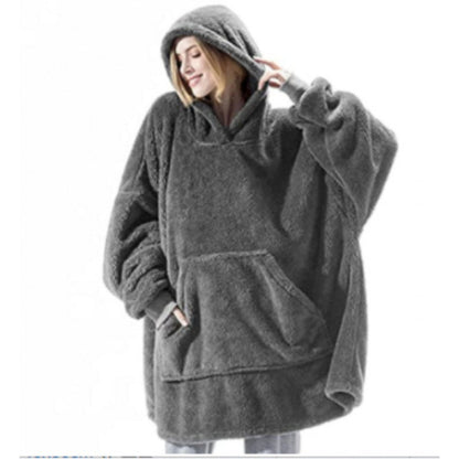 Damen Oversize Hoodie Weich Fleece Kapuze
