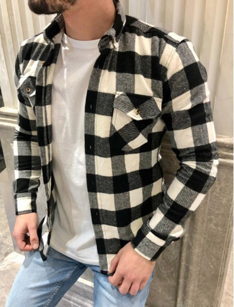Kariertes Flanellhemd Relaxed Fit Langarm