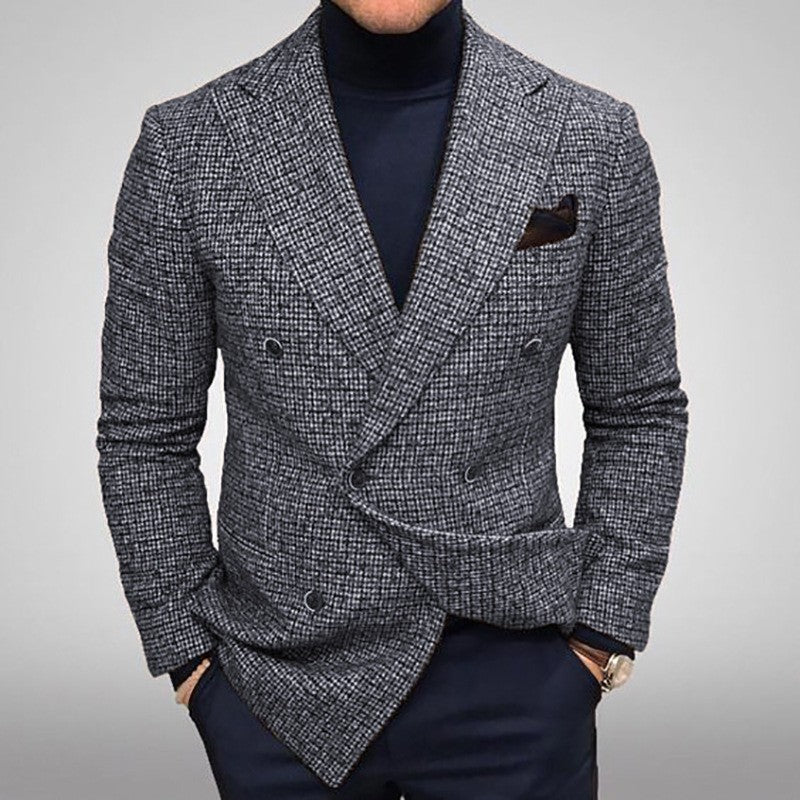 Herren Stylish Doppelreihen Blazer - IdealeKleiden