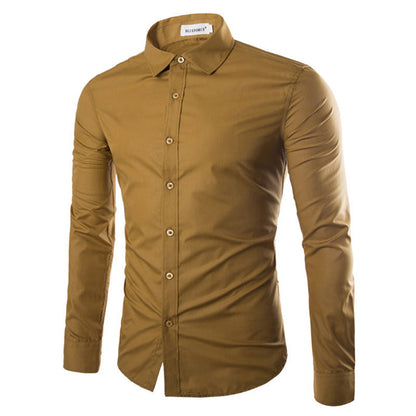 Herren Hemd Elegant Langarm Modern
