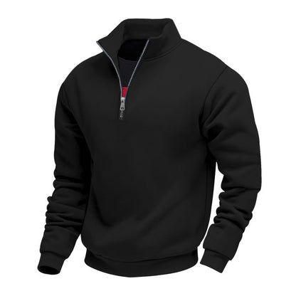 Herren Fleece Pullover Stehkragen Warm