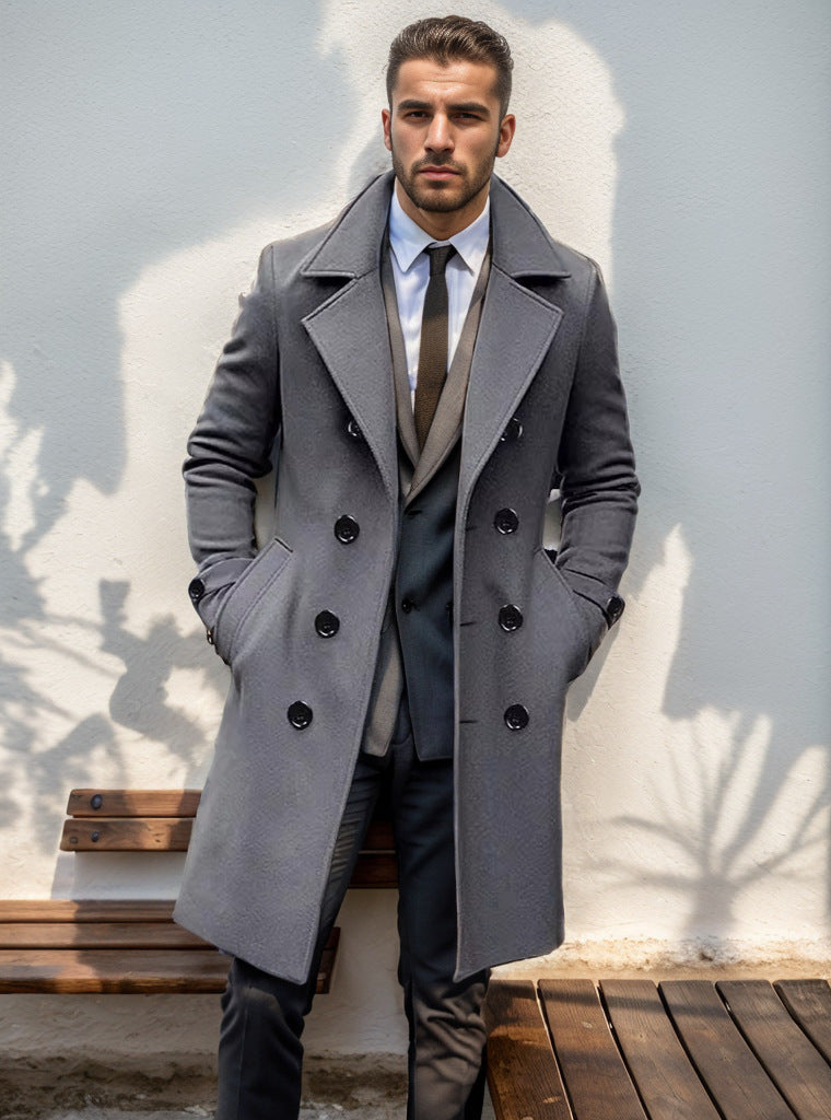 Herren Wintermantel Elegant Gefüttert Stylisch