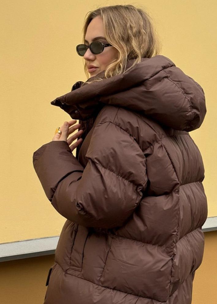Winterjacke Schokoladenbraun Warm und Stylish - IdealeKleiden