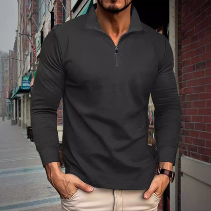 Herren Sportpullover Kurz Reißverschluss Modern Fit