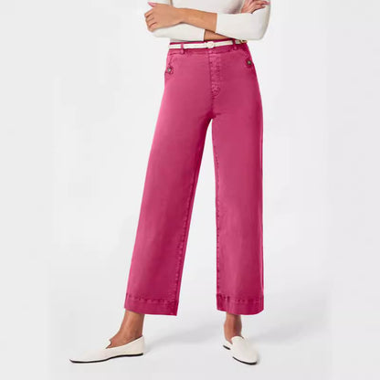 Damen Hose Weit Bequem Elegant Geschnitten - IdealeKleiden