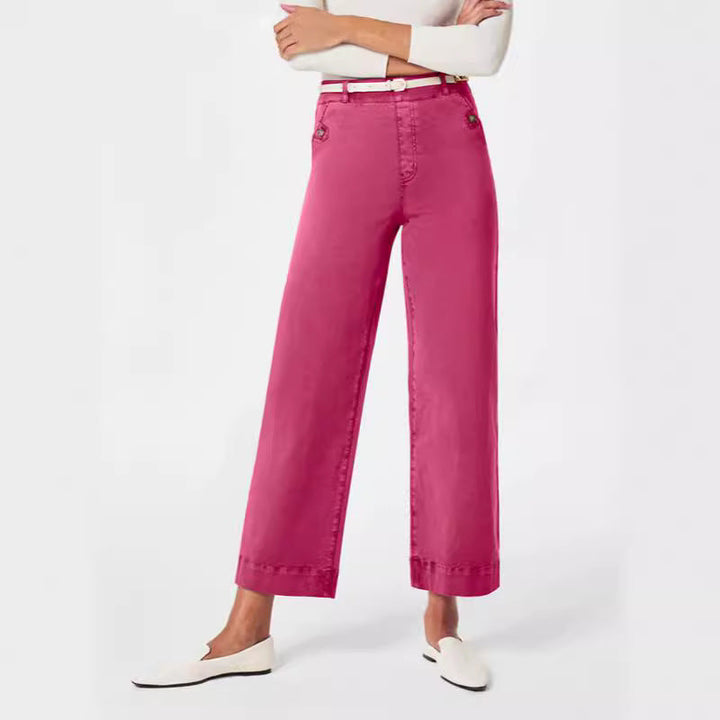 Damen Hose Weit Bequem Elegant Geschnitten - IdealeKleiden