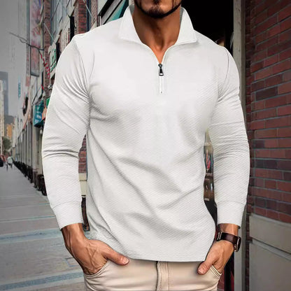 Herren Sportpullover Kurz Reißverschluss Modern Fit