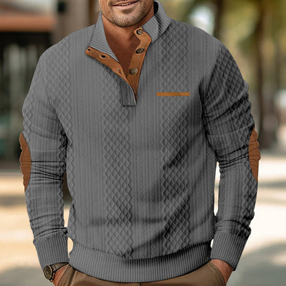 Herren Strickpullover Modern Kragen Texturiert